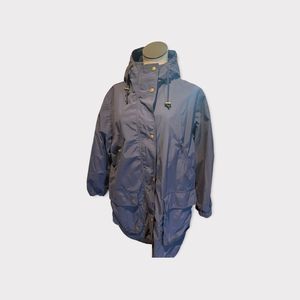 Vintage Eddie Bauer Navy Blue Women's Small Hooded Fall Jacket